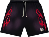 Hell Star Flame Shorts Purple/Red